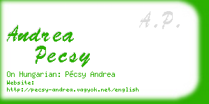 andrea pecsy business card